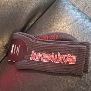 Iron Maiden Socks black adult one size concert merch rare